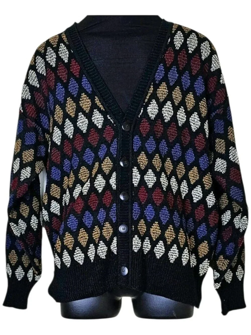 Vintage J T‎ Becket Cardigan Sweater Size M Grandpa Cosby Coogi